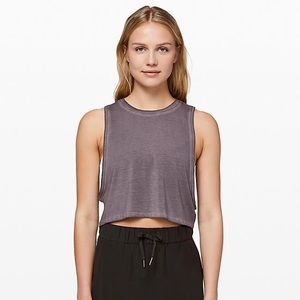 Lululemon Muscle Love Faded Gray Crop Tank 💫